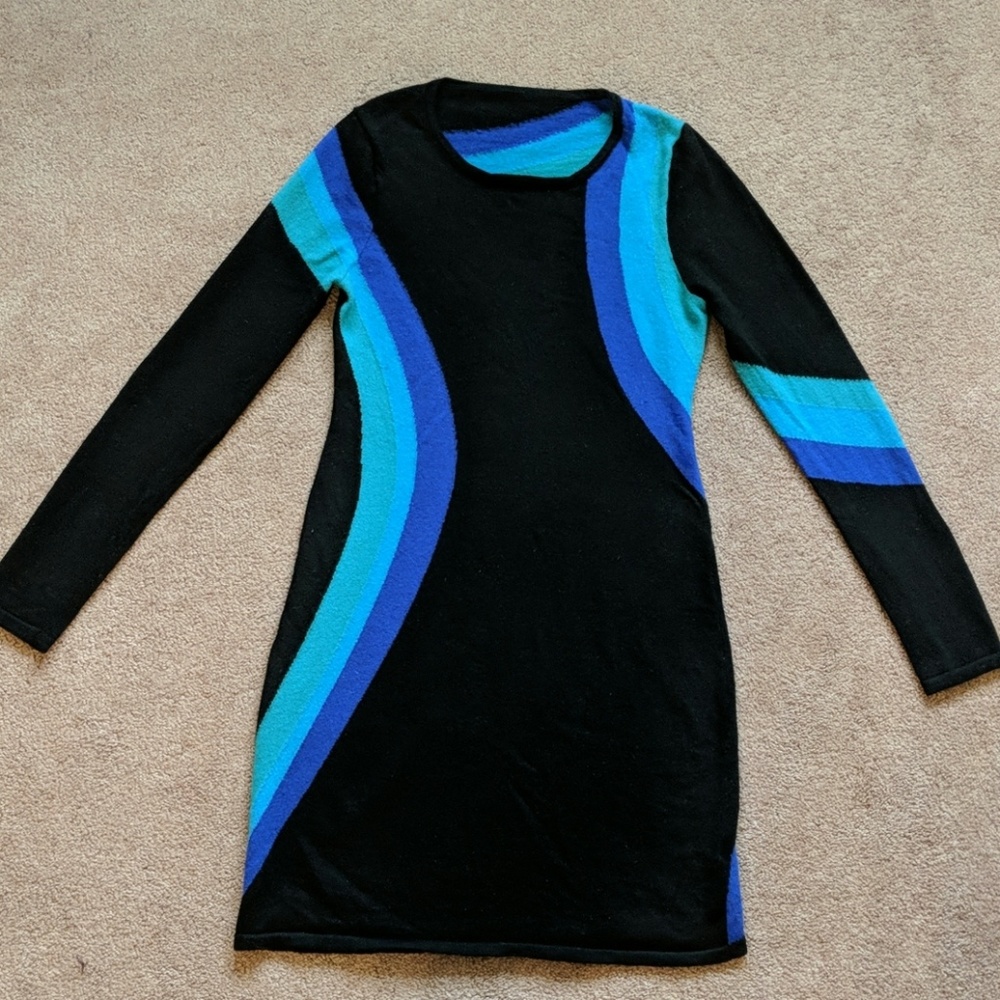 Trina Turk 100% Merino Wool Sweater Dress S/M